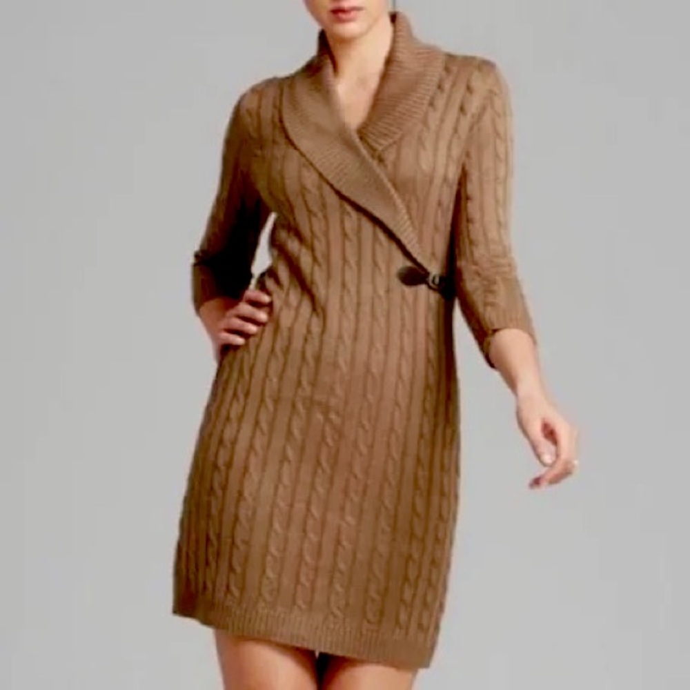 Calvin Klein Cableknit Sweater Dress